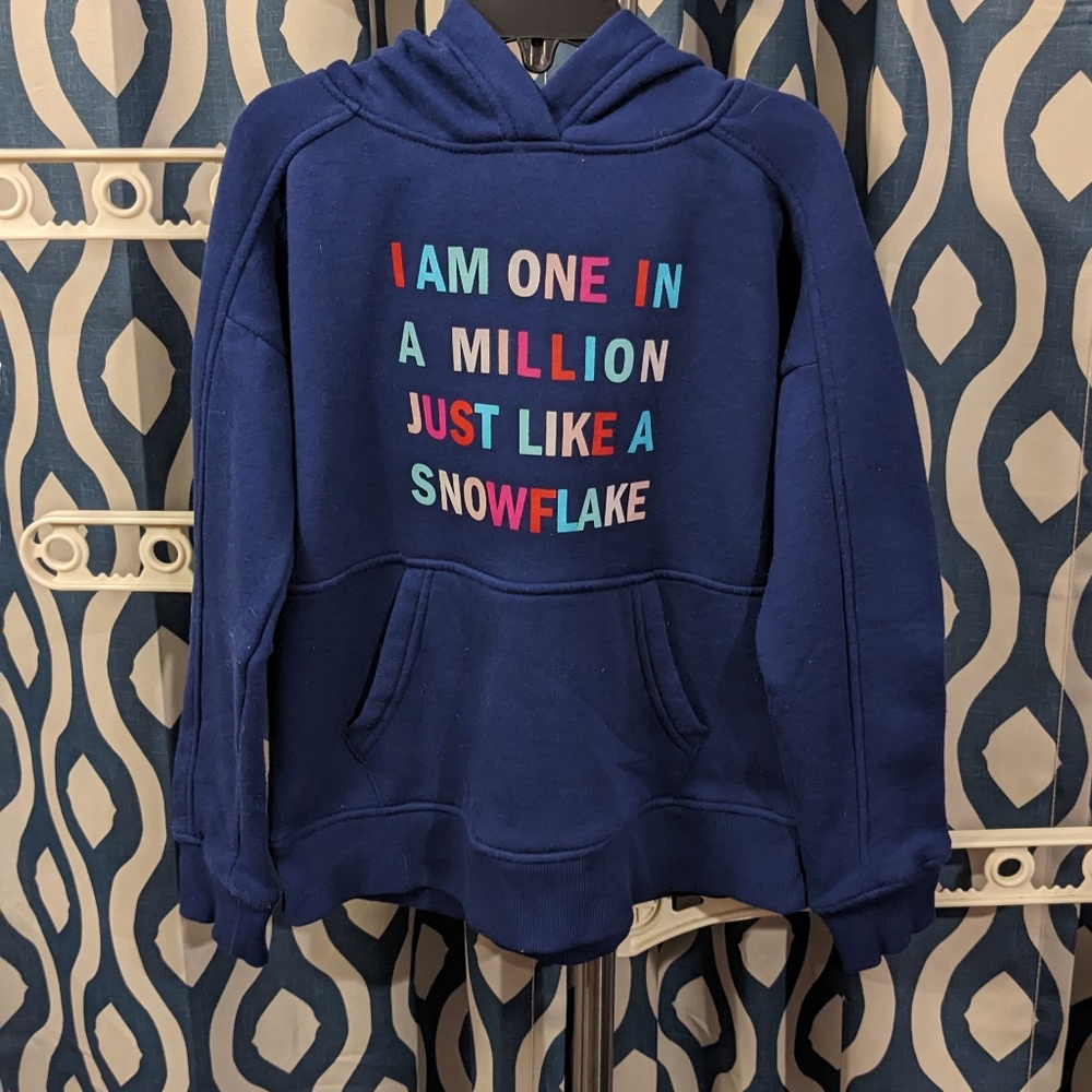 Crown & Ivy Navy Hooded Sweatshirt, small